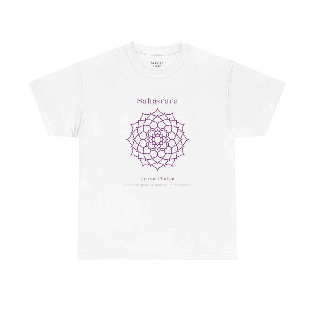 Crown Chakra - Unisex Heavy Cotton Tee - Comfortable Casual Wear for Every Occasion