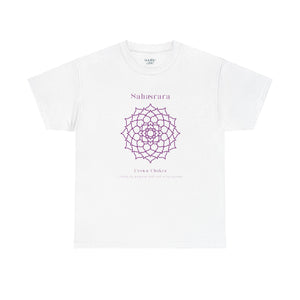 Crown Chakra - Unisex Heavy Cotton Tee - Comfortable Casual Wear for Every Occasion