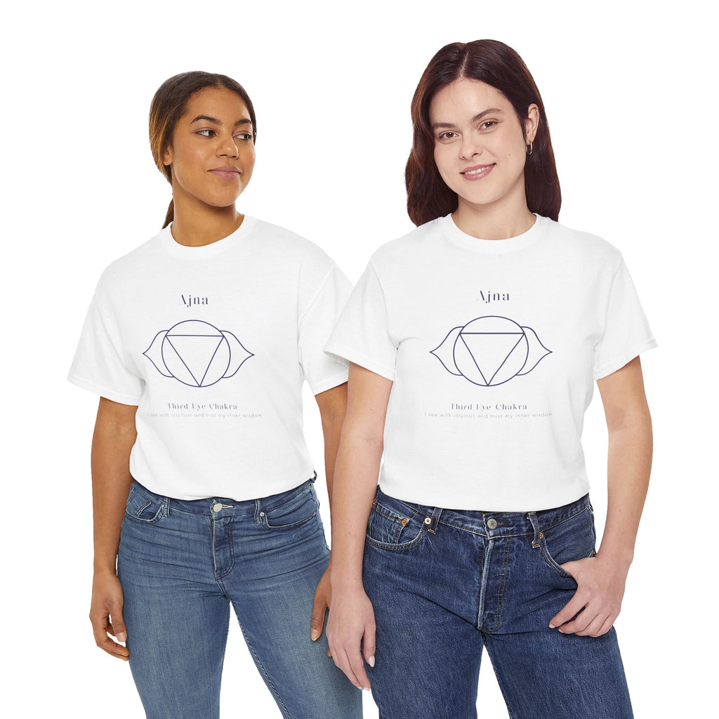 Third Eye Chakra - Unisex Heavy Cotton Tee - Comfortable Casual Wear for Every Occasion