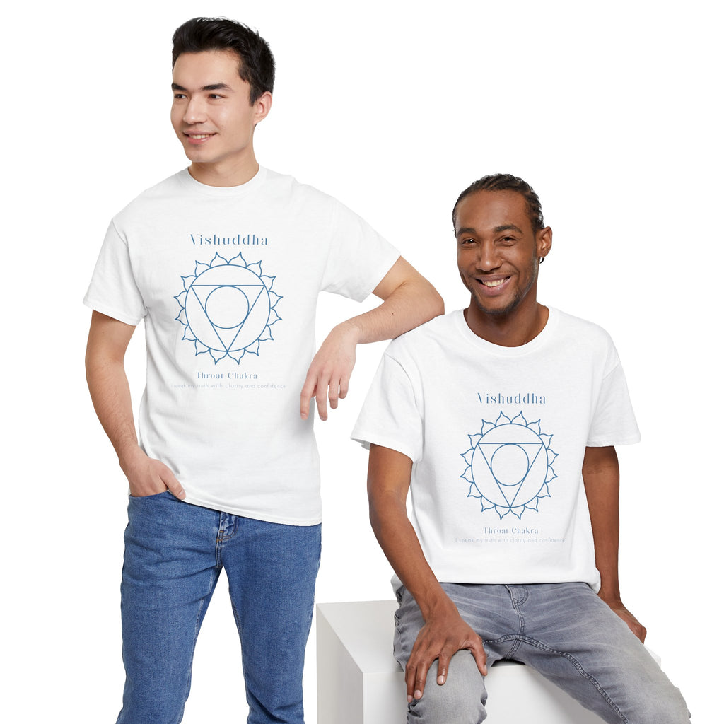 Throat Chakra - Unisex Heavy Cotton Tee - Comfortable Casual Wear for Every Occasion