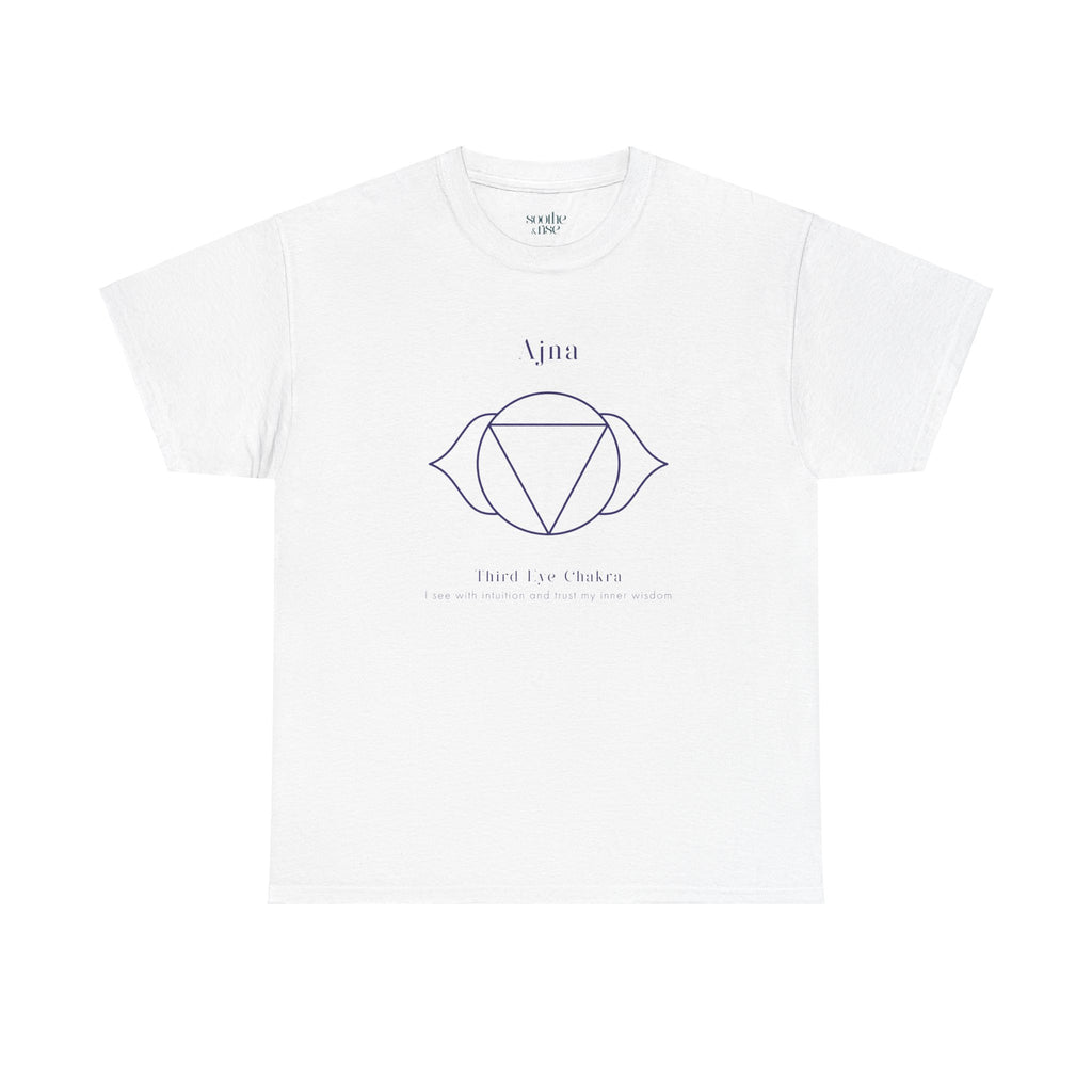 Third Eye Chakra - Unisex Heavy Cotton Tee - Comfortable Casual Wear for Every Occasion