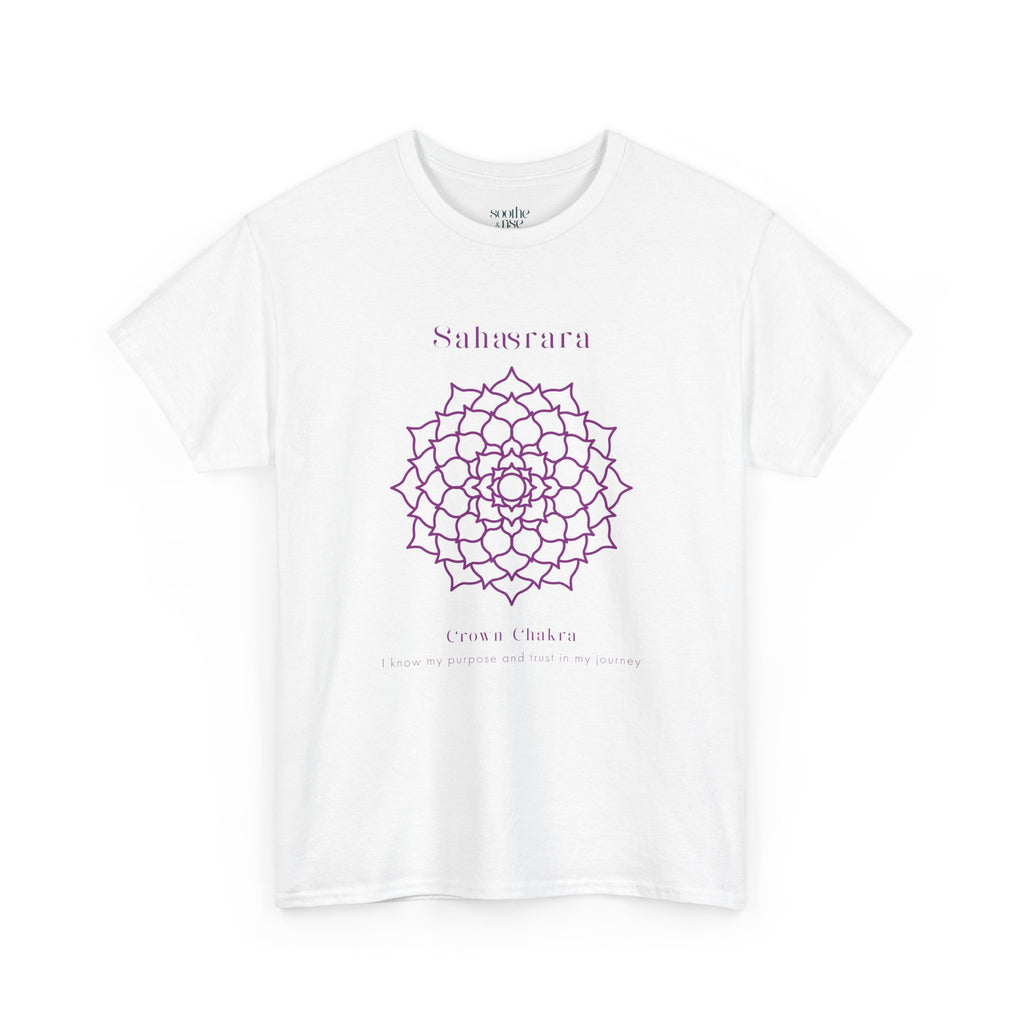 Crown Chakra - Unisex Heavy Cotton Tee - Comfortable Casual Wear for Every Occasion