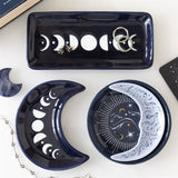 Blue Moon Phase Crescent Moon Trinket Dish