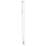 Green Aventurine Crystal Moon Necklace on Greeting Card