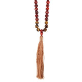 Self Expression Rosewood & Tiger's Eye Mallah Necklace