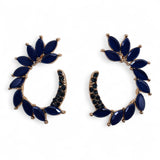 Royal Blue - Vintage Glass - Loop - Earrings