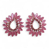 Soft Pink - Vintage Glass - Loop - Earrings