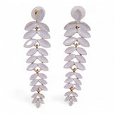 Pearl - Vintage Glass - Long Drop - Earrings