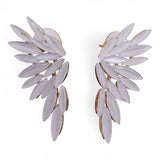 Pearl - Vintage Glass - Angel Wings - Earrings