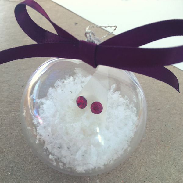 Christmas Bauble gift with Swarovski Crystal Element earrings