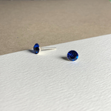 Dainty Swarovski Stud Earring Cobalt Blue